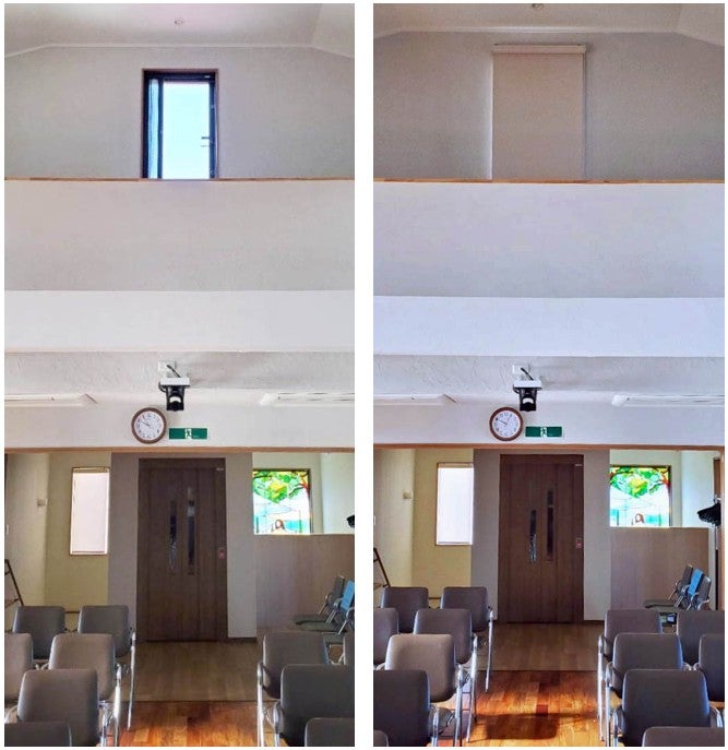 礼拝室遮光ロールスクリーン