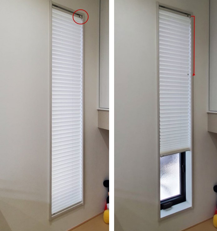 プリーツスクリーンコード操作